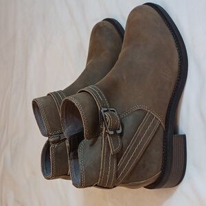 Clarks Femmes Chunky Western Brown  Ankle Boots Sz 8M